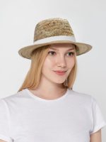 Шляпа Daydream, бежевая с белой лентой — изображение 5