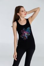 Майка женская Vibrance, черная — изображение 5