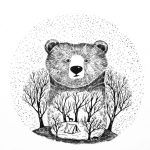 Футболка женская Bear, белая — изображение 5