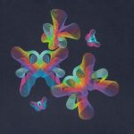 Футболка женская Butterflies, темно-синяя — изображение 3