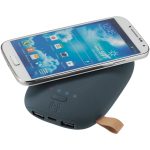 Аккумулятор с беспроводной зарядкой Pebble Wireless 9000 мАч, серо-синий — изображение 5