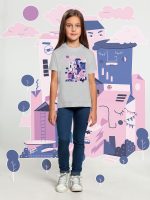 Футболка детская «Йогуртбург», светлый меланж — изображение 3