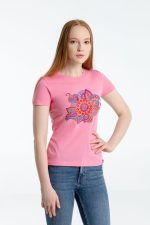 Футболка женская «Узор», розовая — изображение 5