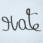 Футболка женская Hate-Love, голубая — изображение 5