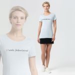 Футболка женская I Look Fabulous, голубая — изображение 4