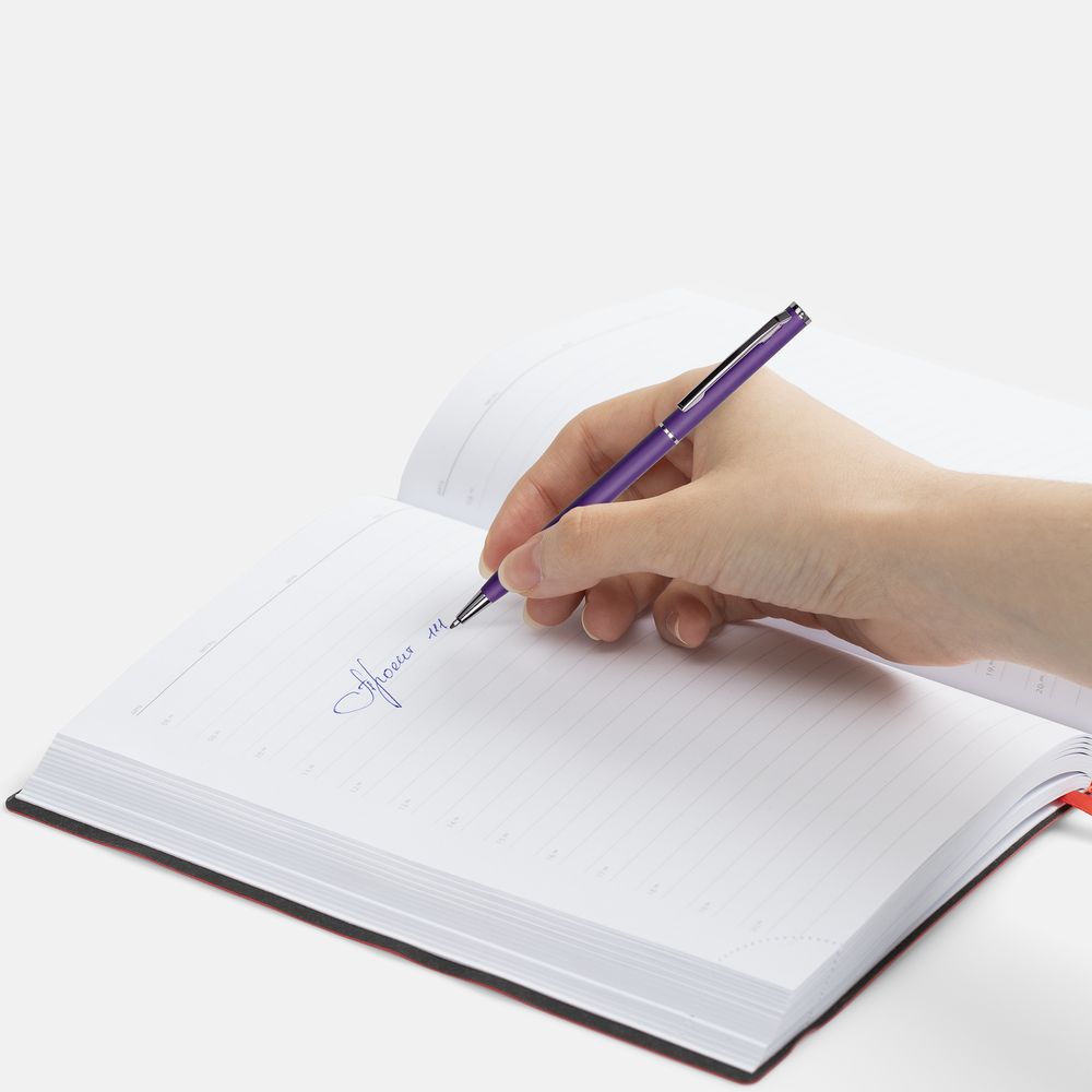 7078.70_12_1000x1000 Ручка шариковая Hotel Chrome, ver.2, матовая фиолетовая — изображение 4