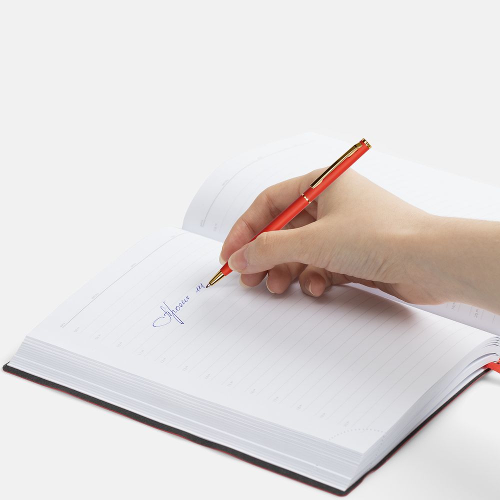 7079.50_16_1000x1000 Ручка шариковая Hotel Gold, ver.2, матовая красная — изображение 4