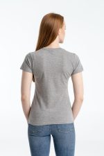 Футболка женская «Ты у меня вот здесь», серый меланж — изображение 5
