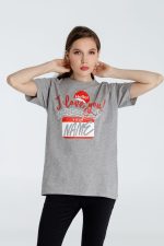 Футболка Hello! I Love You!, серый меланж — изображение 5