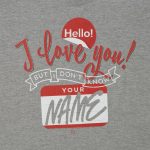 Футболка Hello! I Love You!, серый меланж — изображение 4