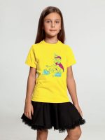 Футболка детская Roller Skates, желтая — изображение 3