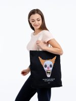 Холщовая сумка «Цирк» с внутренним карманом, черная — изображение 3