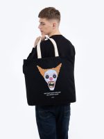 Холщовая сумка «Цирк» с внутренним карманом, черная — изображение 4