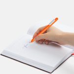 Ручка шариковая Swiper, оранжевая с белым — изображение 4