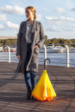 Зонт наоборот Style, трость, черный — изображение 7