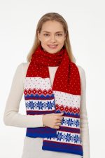 Шарф Happy View, красный с синим — изображение 5