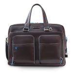 Сумка мужская для ноутбука Piquadro Blue Square, коричневая — изображение 2