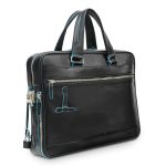 Сумка с отделением для ноутбука Piquadro Blue Square, черная — изображение 4