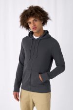 Толстовка на молнии с капюшоном унисекс BNC Inspire (Organic), ярко-синяя — изображение 4