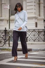 Толстовка с капюшоном женская Queen, темно-серый меланж — изображение 5