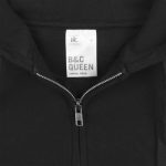 Толстовка на молнии с капюшоном женская Queen, белая — изображение 3