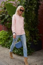 Толстовка на молнии с капюшоном женская BNC Inspire (Organic), темно-синяя — изображение 5