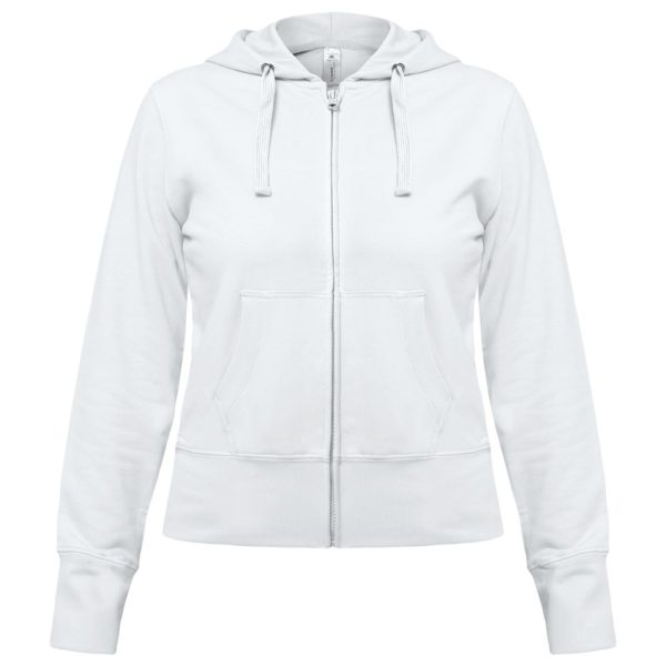 Толстовка женская Hooded Full Zip белая