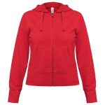 Толстовка женская Hooded Full Zip красная