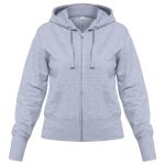 Толстовка женская Hooded Full Zip серый меланж