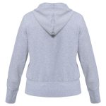 Толстовка женская Hooded Full Zip серый меланж — изображение 3